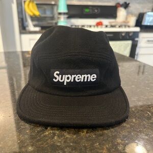 Supreme x Loro Piana Wool Camp Cap Black